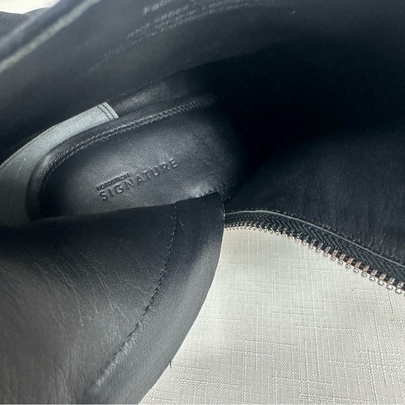 Nordstrom Signature Women's size 40  10 Black Suede Boots with 2 Inch Heel - Picture 14 of 15